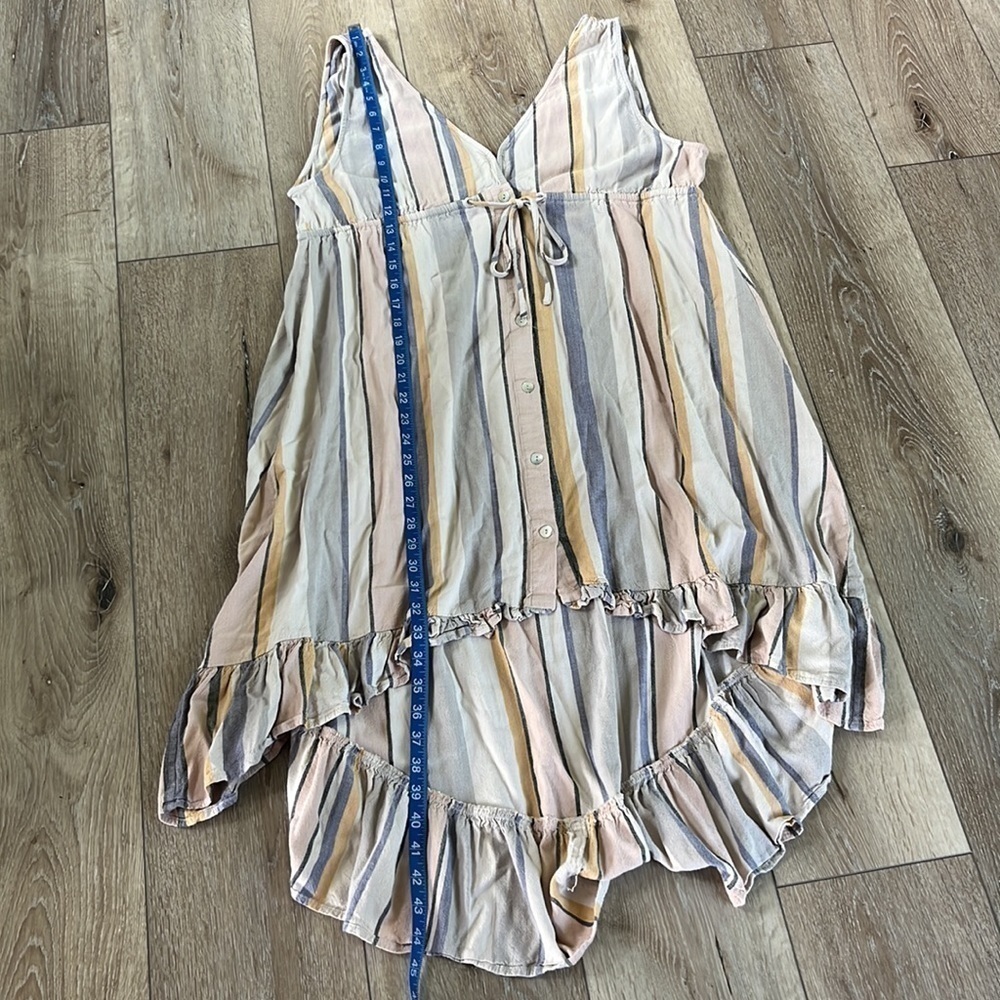 Saltwater Luxe Lovestoned Neutral Striped High Low Dress - Picture 11 of 11
